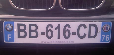 Plaque immatriculation avec logo bmw #4