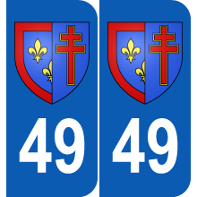 Logo 49 La Renaudière logo autocollant plaque stickers ville 