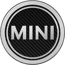 adhésifs stickers MINI noir chrome DIAMETRE 76 MM pour centre de jantes 